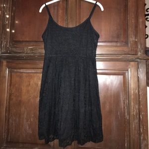 black lace skater dress size L